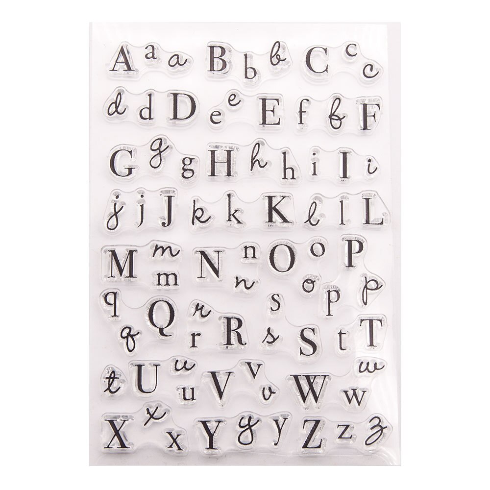Timbro classico in silicone PVC lettere inglesi trasparenti alfabeto forniture per ufficio timbro di gomma trasparente cancelleria Scrapbooking: 3