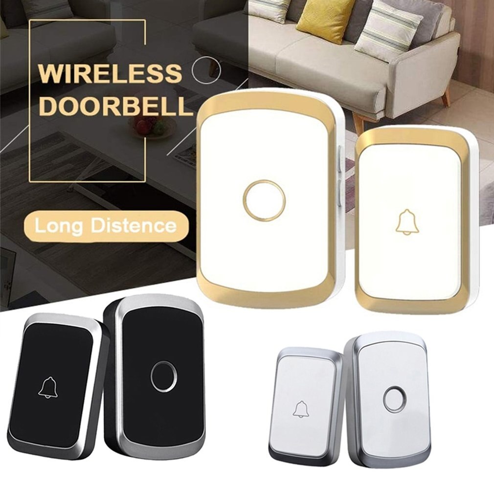 LED Door Bell Wireless Doorbell Battery Powered 36 Tune Songs 1 Remote Control 1 Wireless Home Security Smart Doorbells