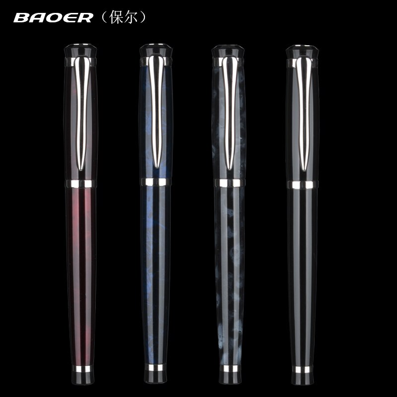 Baoer Luxe Pen 508 Camouflage Kleur Business Metalen Inkt Pen Kantoor Medium Nib Vulpen