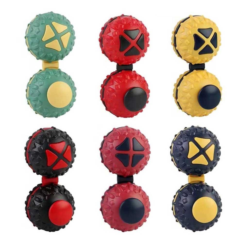Dekompression Massage Ball mit ASMR Klang 2 in 1 Verbunden Fingerspitze Kreisel Massage Ball Hand Spinner Zappeln Multi-funktion spielzeug