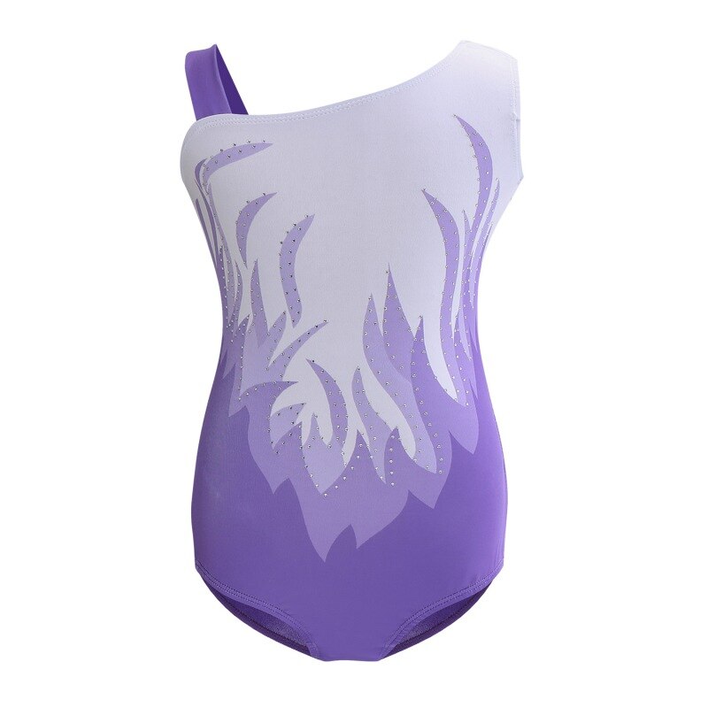 Vêtements de gymnastique pour filles, costume siamois, costume de corps, pour le Ballet et la danse, compétences de base de gymnastique: purple / 10