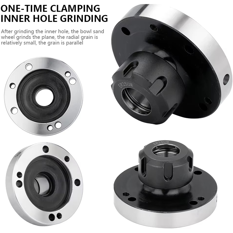 ER16 ER50 ER25 ER32 125 ER40 chuck 100mm 80mm Mini Flange Four Axis cartridge Collet Fixture Chuck For CNC Milling Lathe Tool