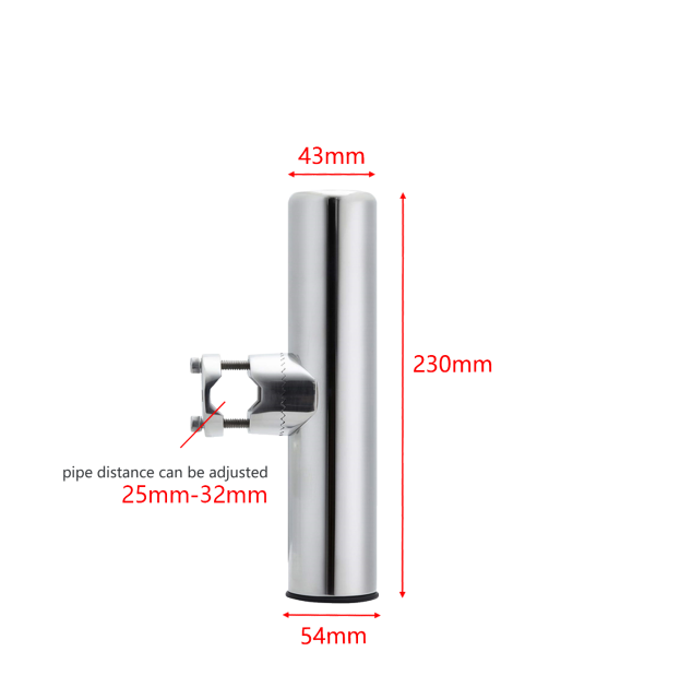 stainless steel 316 rail mount boat clamp on rod holder: 25-32mm