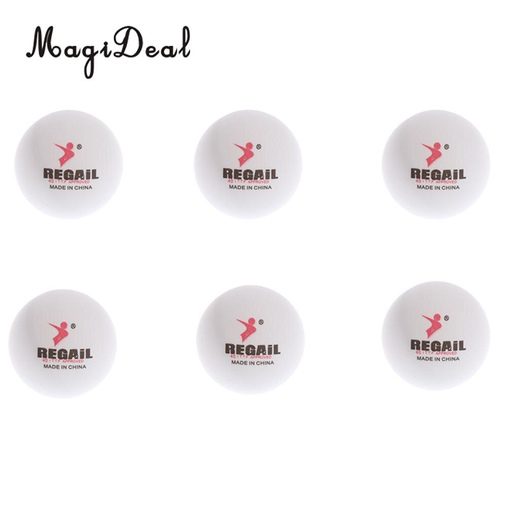 MagiDeal pakiet 6 świst P ong piłeczki robić tenisa stołowego piwo P ong kulki: biały 