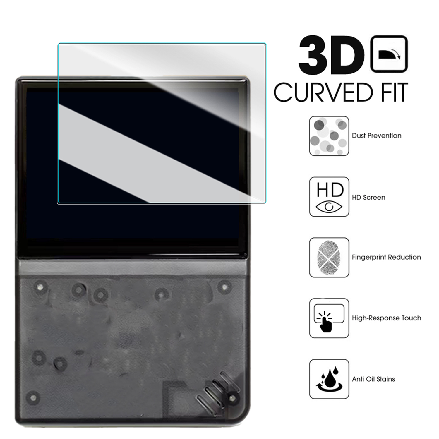 Tempered Glass Screen Protectors for Miyoo Mini Flip Game Console High Definition Hardness Protective Films for MIYOO Mini Flip