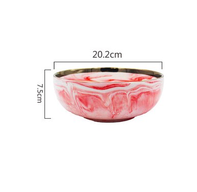 Dinner Plate Set Ceramic Kitchen Plate Tableware Set Food Dishes Pot Rice Salad Noodles Bowl Soup Kitchen Spoon Cook Tool: 3