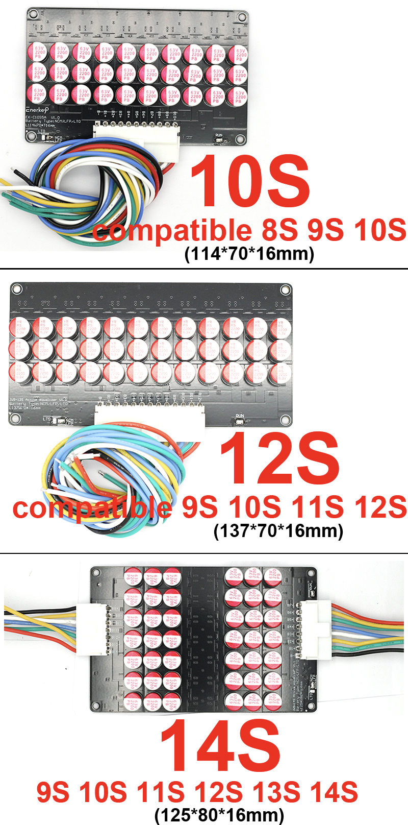 1A 3A 5A 6A Balans Li-ion Lifepo4 LTO Lithiumbatterij Actieve Equalizer Balancer Board Condensator 3S 4S 5S 7S 8S 10S 16S 20S BMS