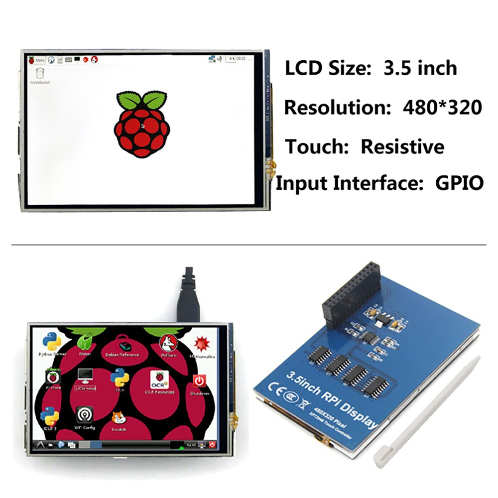 ITINIT R58 Raspberry Pi 4 Model 3B 3B+ Touch Screen 3.5/5/7 inch LCD Module Resistive/Capacitive Display Monitor Touch Panel
