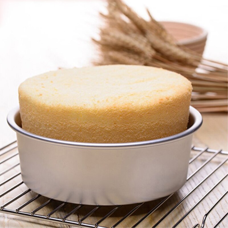 Molde redondo para pastel de aleación de aluminio, 6 pulgadas, con Fondo extraíble, antiadherente, para pasteles, bandeja para hornear, herramientas para tortas