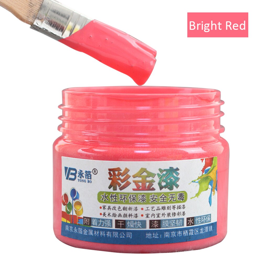 100g Water-based Paint Varnish Silver Spray Paint for Furniture,Handcrafts,Wall Painting Spraying ,Metal, Fence: Bright Red