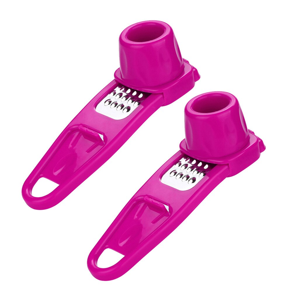 Aço inoxidável multifuncional pressionando abs alho imprensa ralador ralador alho moagem microplaina plaina chopper cozinha #20: Hot Pink TWO