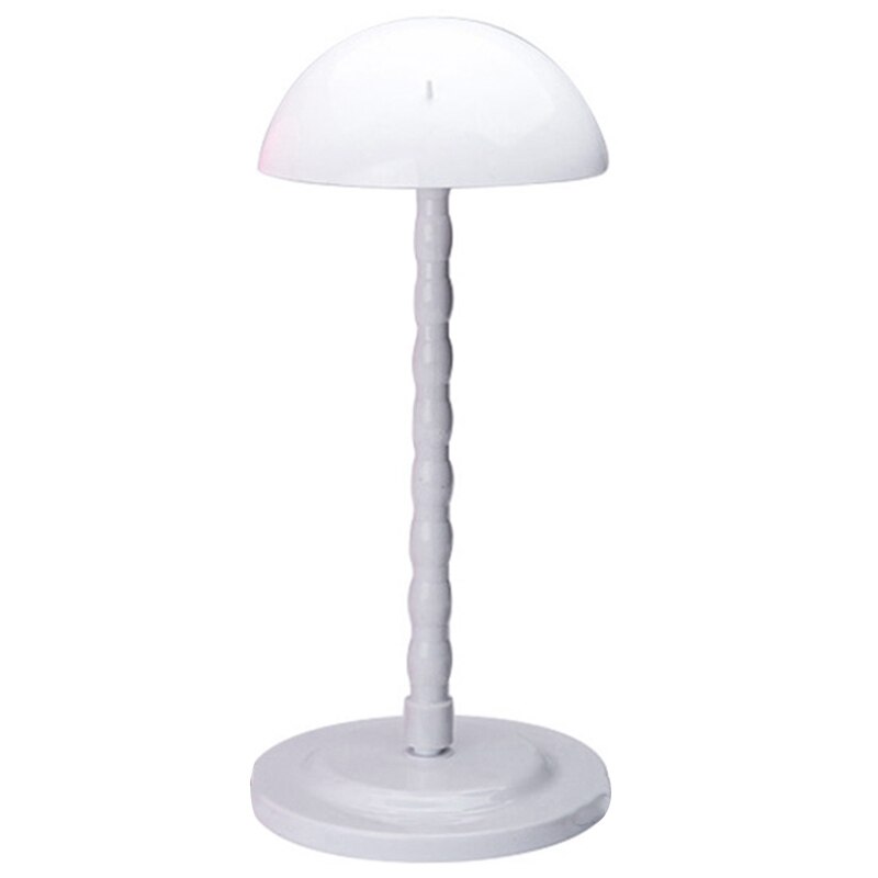 Wig Stands Plastic Hat Display Wig Head Holders Mannequin Head/Stand Portable Wig Stand Use Hat for Styling Drying Display: White