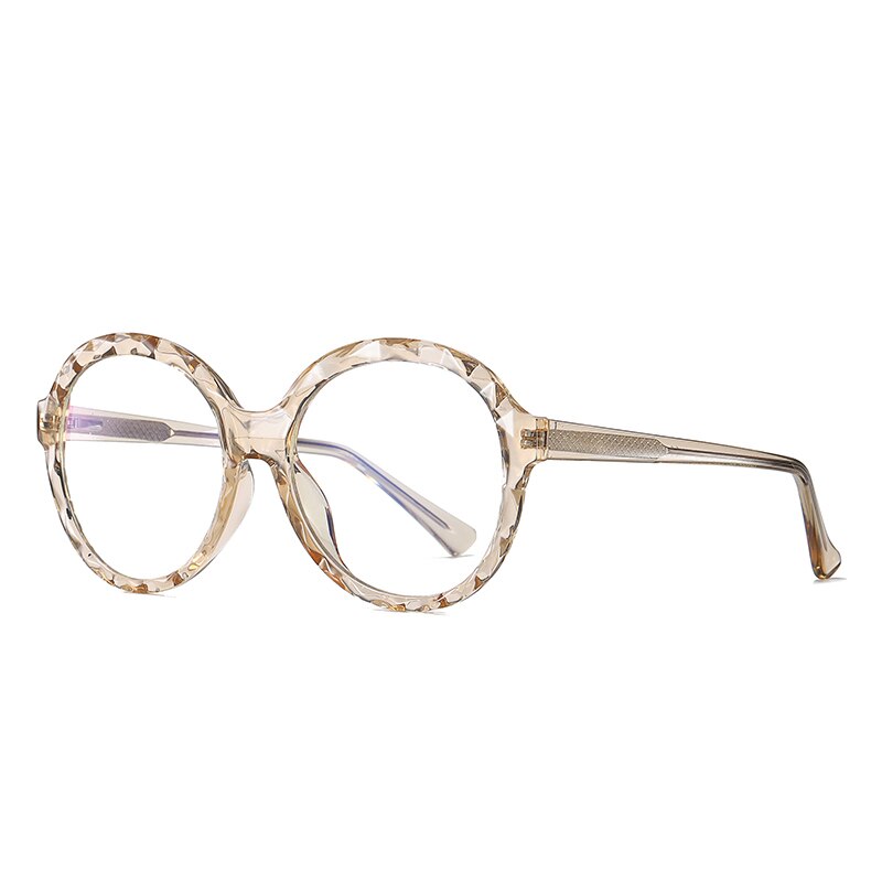 Pro acme  tr90 bågar runda blått ljus blockerande glasögon dam dator glasögon anti blått ljus glasögon lentes luz azul  pc1515: C4 champagne