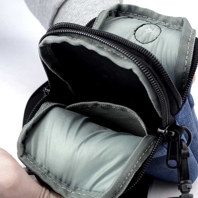 Bolso multifuncional impermeable para teléfono, Mini bolsas cruzadas con orificio para auriculares, C66