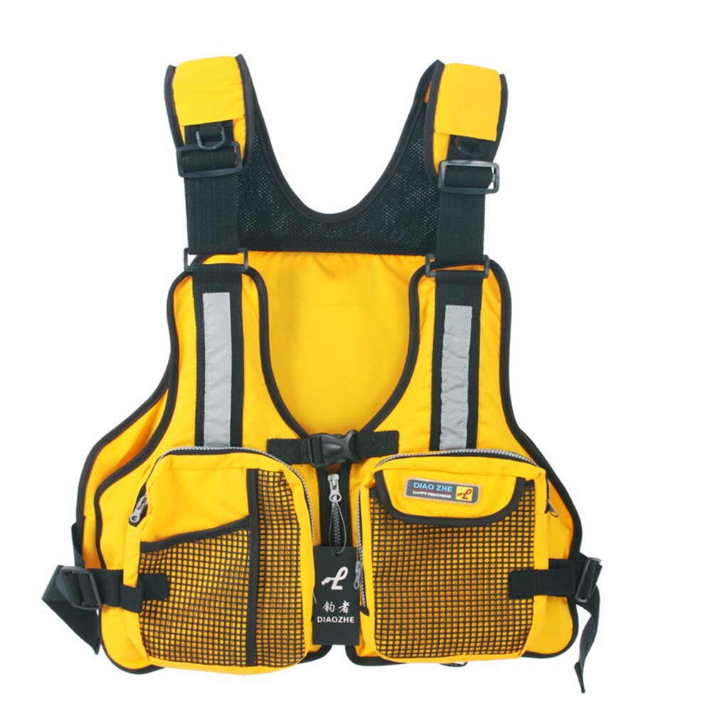 Chaleco ajustable, Kayak para adultos, canoa, deportes acuáticos, accesorios de Rafting con cremallera, malla multibolsillo, chaleco salvavidas, pesca, natación, navegación