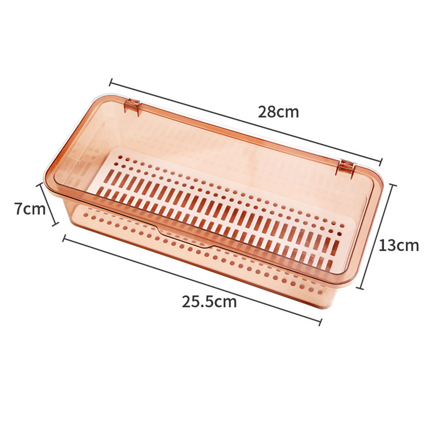 Cutlery Storage Tray Holder Tableware Organizer Spoon Fork Storage Box Plastic Container Cutlery Rack With Lid And Drainer: MULTI