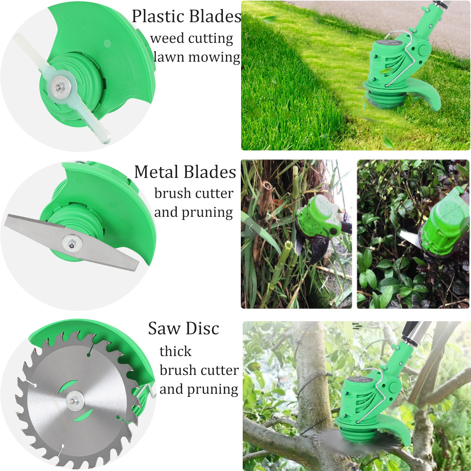 Electric Grass Trimmer Lawn Mower 21V 3000mAh desbrozadora grass Brush Cutter Kit Pruning Cutter Garden Tools with Blade