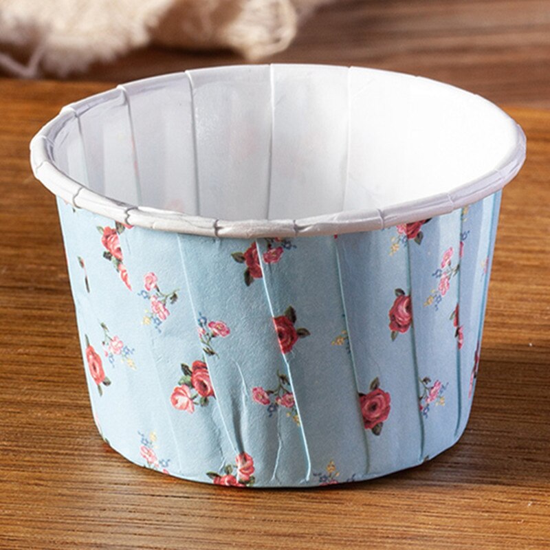 100pcs Kleur gekrompen gecoat papier beker hittebestendig bakken cup bruiloft verjaardag DIY brood cakecup papier lade: cup5