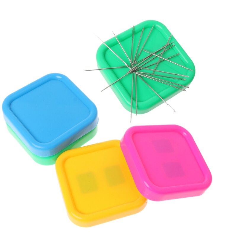 Caja magnética para agujas de coser, estuche para agujas de almacenamiento, para costura artesanal, punto de cruz