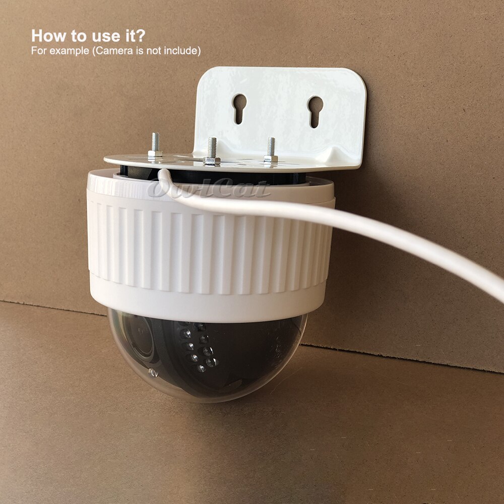 OwlCat Wall Mounting Bracket Stand 115mm Metal Holder for Mini Round Dome IP Camera CCTV Dome Camera Bracket
