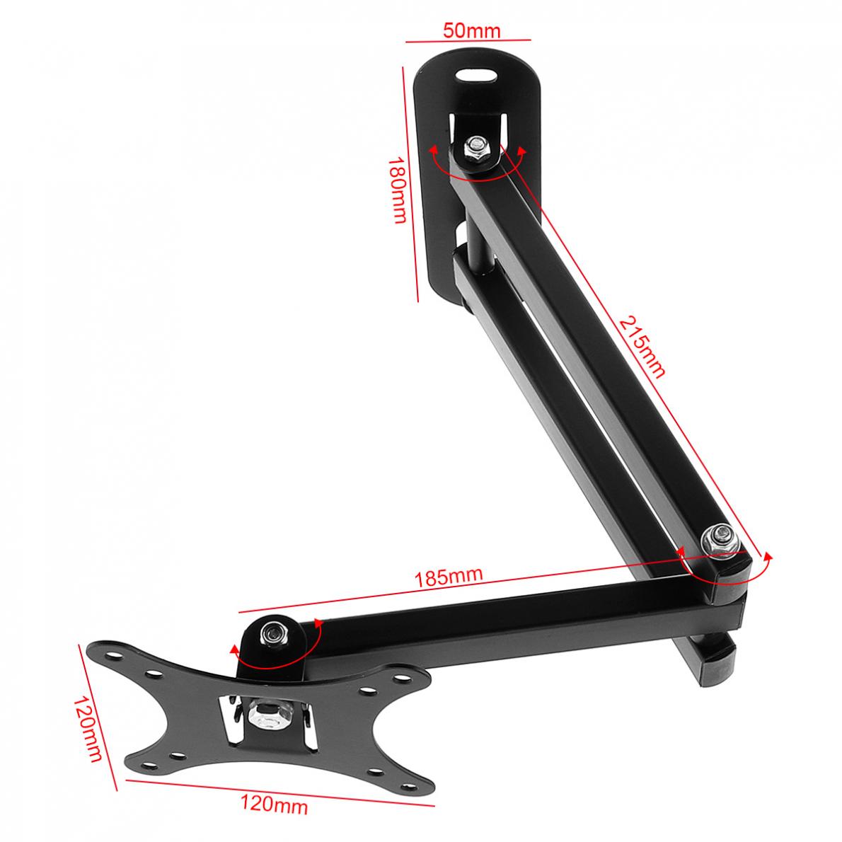 10KG Adjustable Flat Panel Frame TV Wall Mount Bracket Support 10 Degrees Tilt with Small Wrench for 10-26 Inch LCD LED Monitor