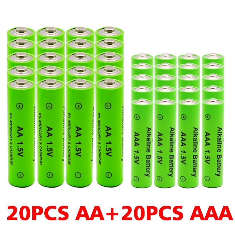 1.5v aa + aaa ni mh ladattava  aa 3800 mah akku + aaa 3000 mahlkaline taskulamppuleluille kello  mp3 soitin vaihda ni-mh akku: Vihreä
