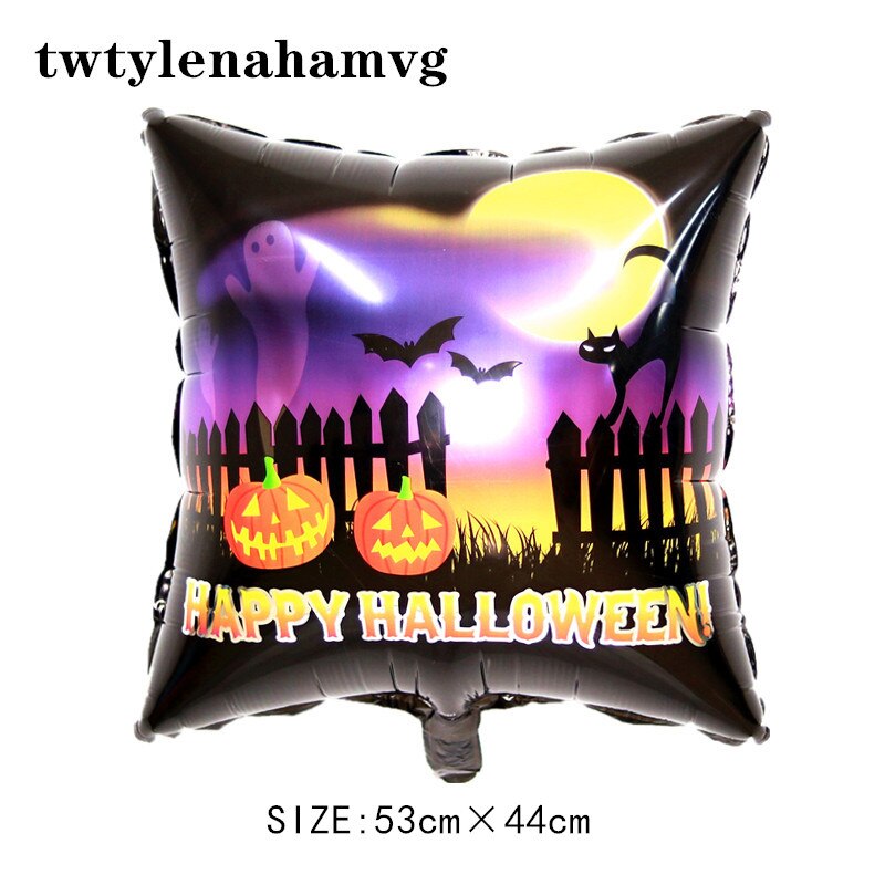 Couleur Mini taille Halloween dessin animé modèle 18 pouces rond feuille d'aluminium ballon préféré des enfants fête décoration jouet: 10