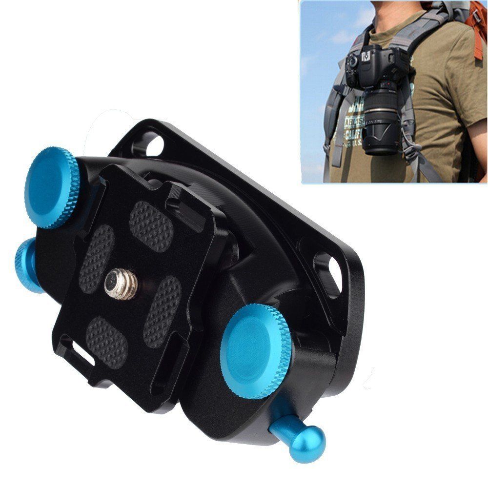 Taille araignée ceinture Holster 1/4 "vis rapide sangle boucle Surface polie terne: Blue