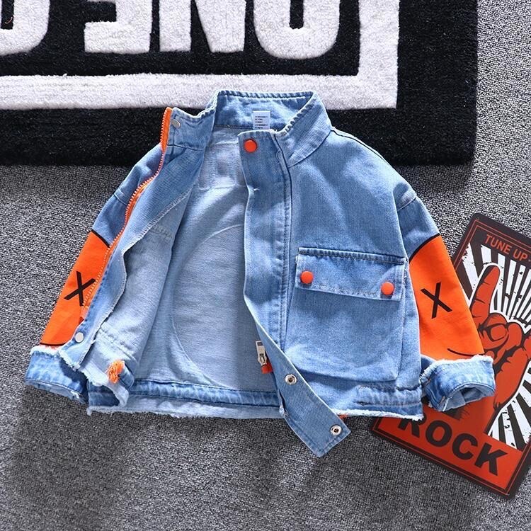 Bébé garçons costume 2-8 ans coton dessin animé souriant Cowboy Denim 2 pièces ensemble enfants vêtements enfant en bas âge fille vêtements enfant en bas âge tenue de noël