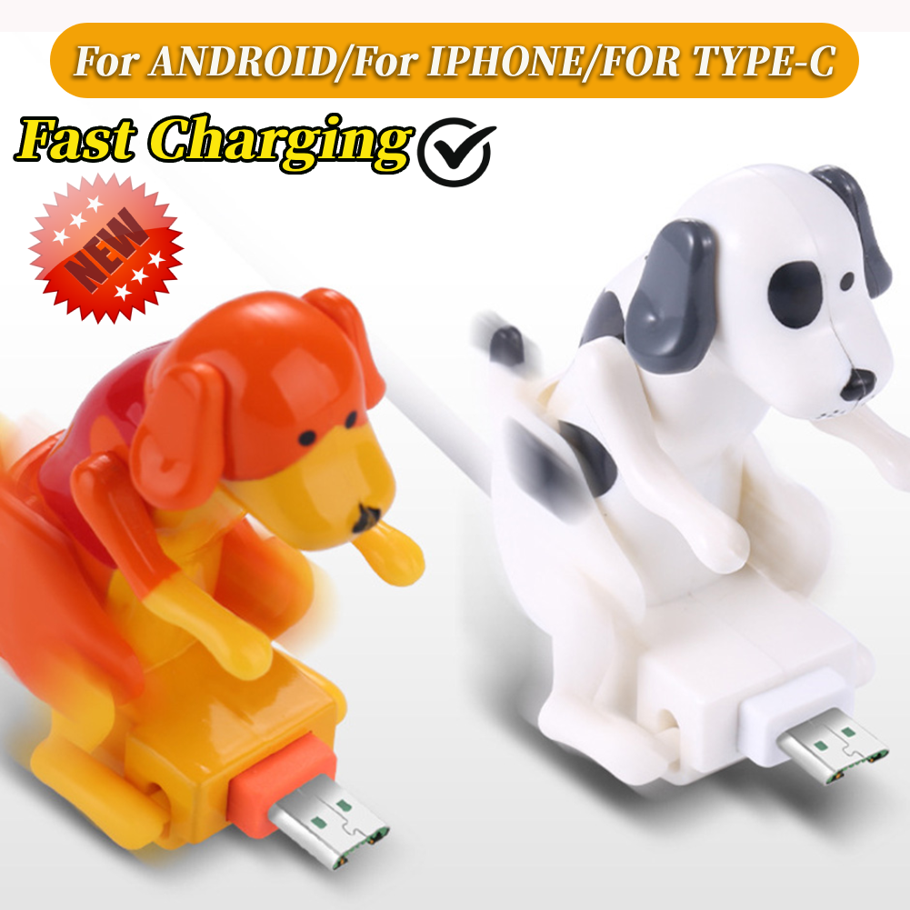 Chargeur rapide pour chien à bosse drôle, câble de chargement USB/IOS/type-c pour téléphone Apple Android, chargeur de téléphones portables portables pour chien