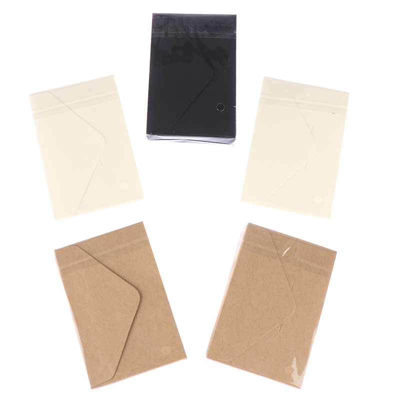 20Stck Klassische Weiß Schwarz Kraft leer Mini Papier Fenster Umschläge Hochzeit Einladung Umschlag Umschlag