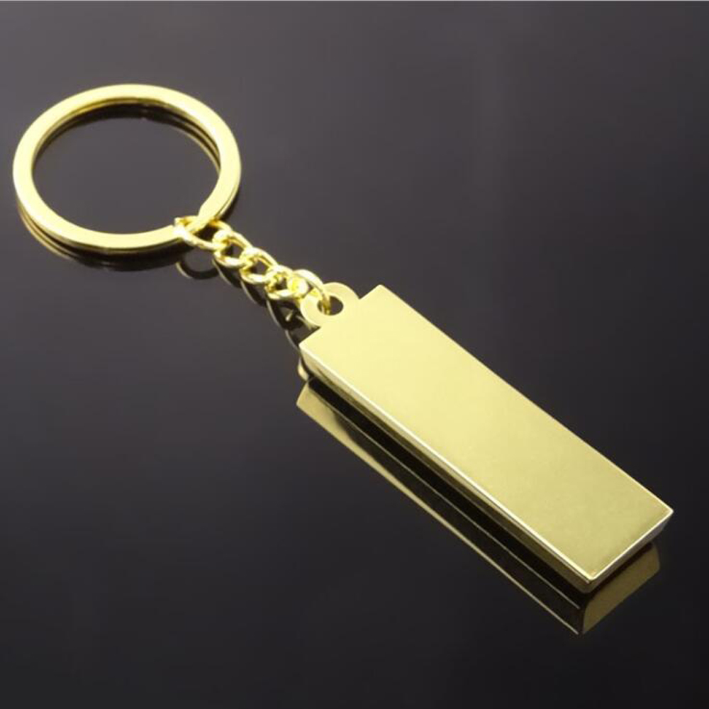 Car Keychain Gold Bar Key Rings Decoration for Mitsubishi Pajero Land Rover freelander Mazda 626 Chrysler 200 Key Chain
