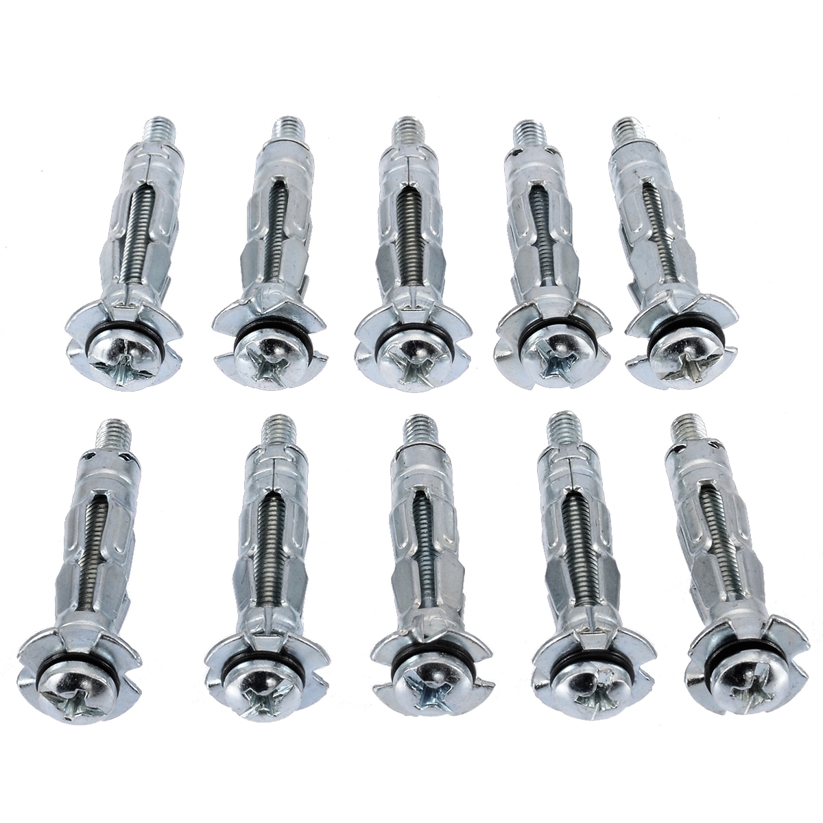 10pcs M4 X 32 Hollow Wall Anchors Metal/Cavity/Plasterboard Plug/Fixing Screw Cavity Anchor Bolts Cavity Fixing