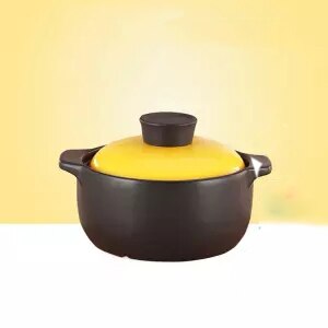Ceramic Pot Casserole Cooker Soup Gas Household Ceramic Stone Pot Fire Heat Resistant High Temperature Jar Soup Porridge Pot: 1600ml