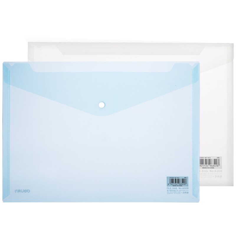 50pcs/lot A4 Document Folder File Holder Stationery Document Bag File Folder Plastic Office School Supplies