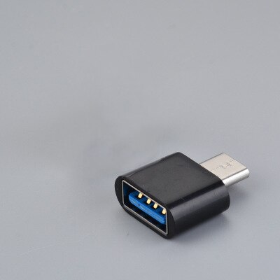 Usb para c tipo conversor adaptador usb carregador direto telefone android usb 2.0 adaptador otg: Black