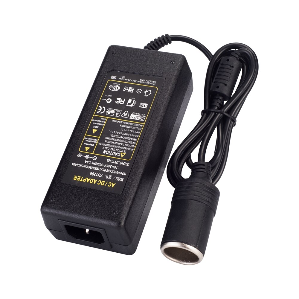 Ac 100v--240v til 12v 8a bytte strømforsyning bil sigarettenneruttak universell strømadapter ledet transformator 12 volt