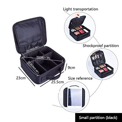 Estuche para brochas de Maquillaje, bolsas de Maquillaje, Maleta de Maquillaje completa, Maleta de tocador para mujer, Caja de almacenamiento de herramientas para uñas y cosméticos: Marfíl