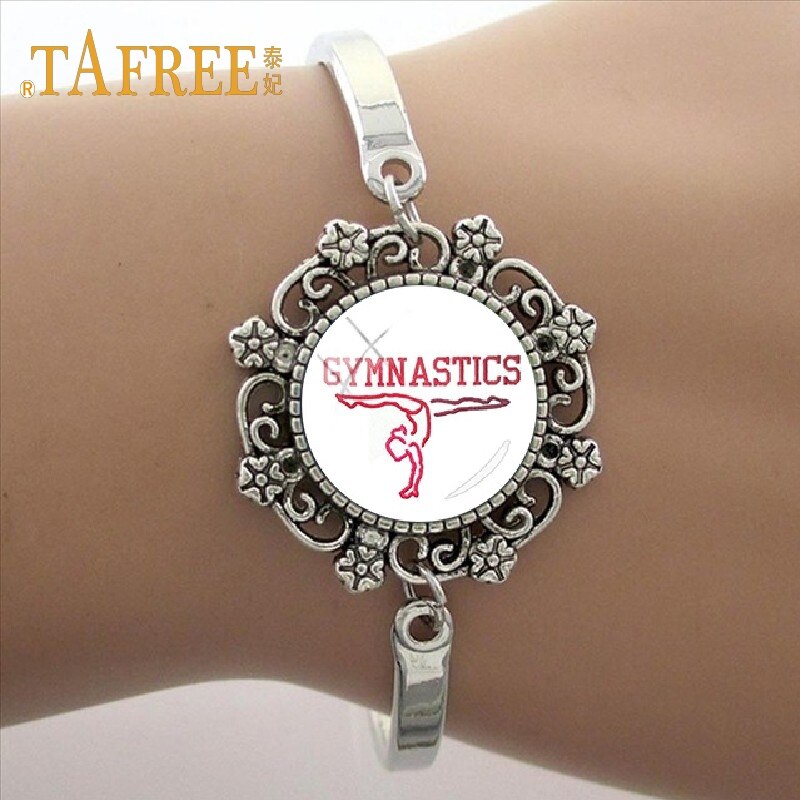 TAFREE Good bracelet Lace like gymnastics art photo Glass Dome Bracelet sport Charm Women's GY020: GY027