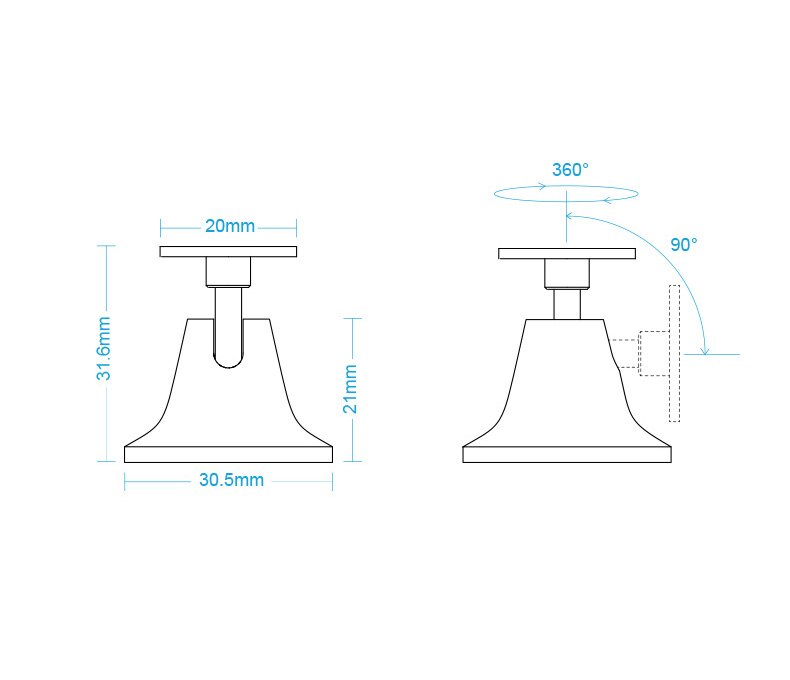 2pcs 1pcs Aqara Human Body Sensor Alarm System 360 Degrees Rotate Holder Stand for xiaomi human motion