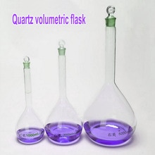 1pc 5ml to 500ml lab gennemsigtigt kvartsglas målekolbe den lange hals kvantitative flaske til skoleeksperiment