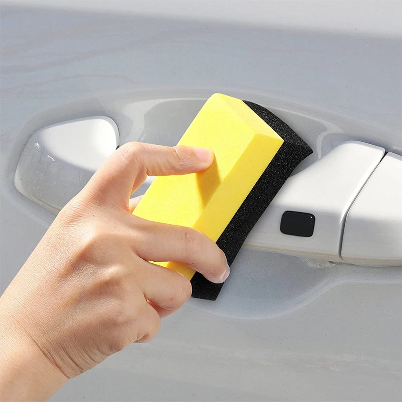 Esponja de limpieza para ruedas de coche, limpiaparabrisas para lavado de neumáticos, almohadilla de esponja de succión de agua, pulido de cera, cepillos para neumáticos, herramientas, accesorios de lavado de coches, 1/2 Uds.