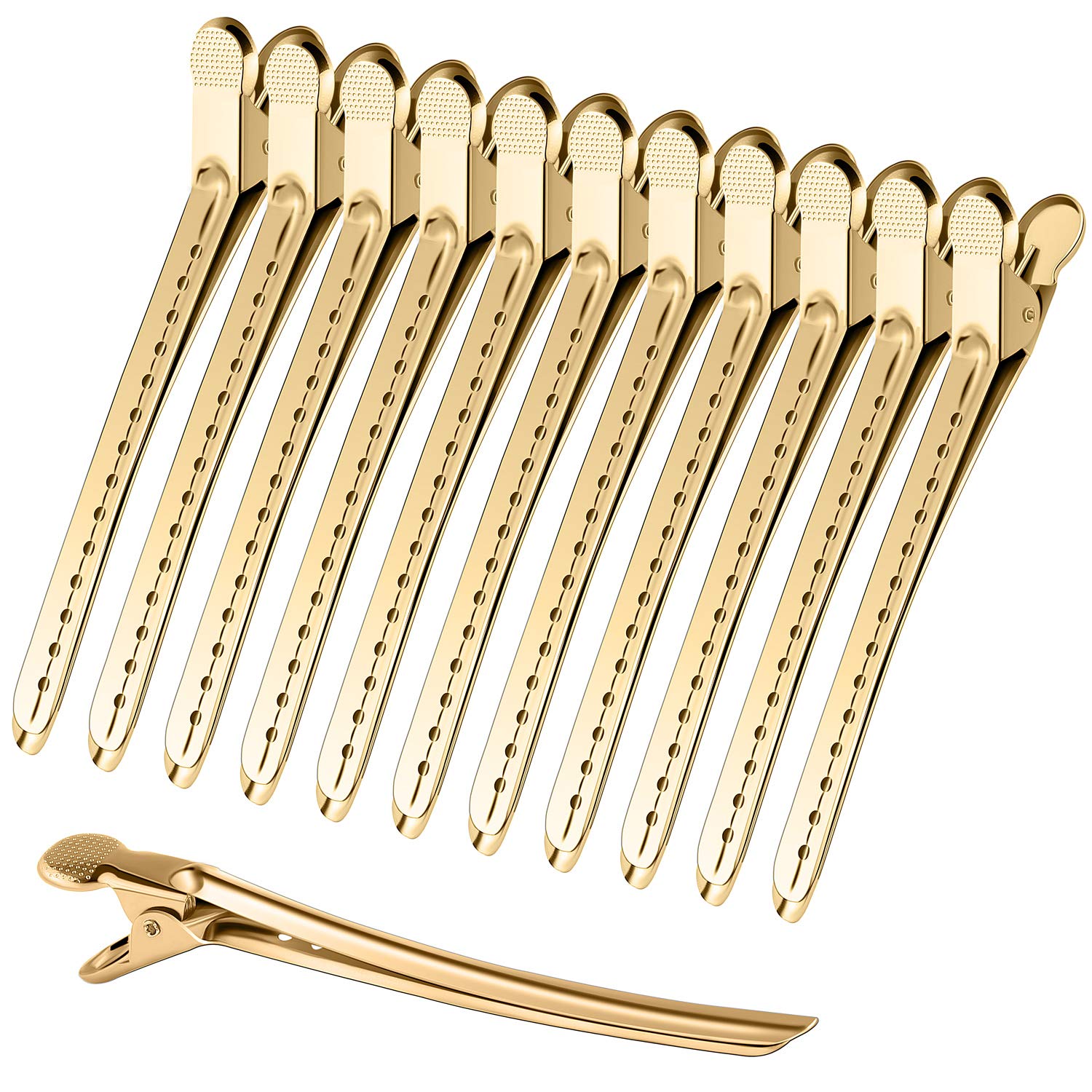 Clip a becco d'anatra in metallo mollette a forcina riccia in coccodrillo supporto per acconciatura soffici radice di capelli salone taglio di capelli copricapo Bobby Pin