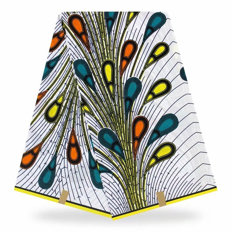 ESEWING Ankara African Wax Print Fabric 100% Cotton 6 Yards Sewing Material For Dress Ghana Nigeria Wax Fabric 27: 5