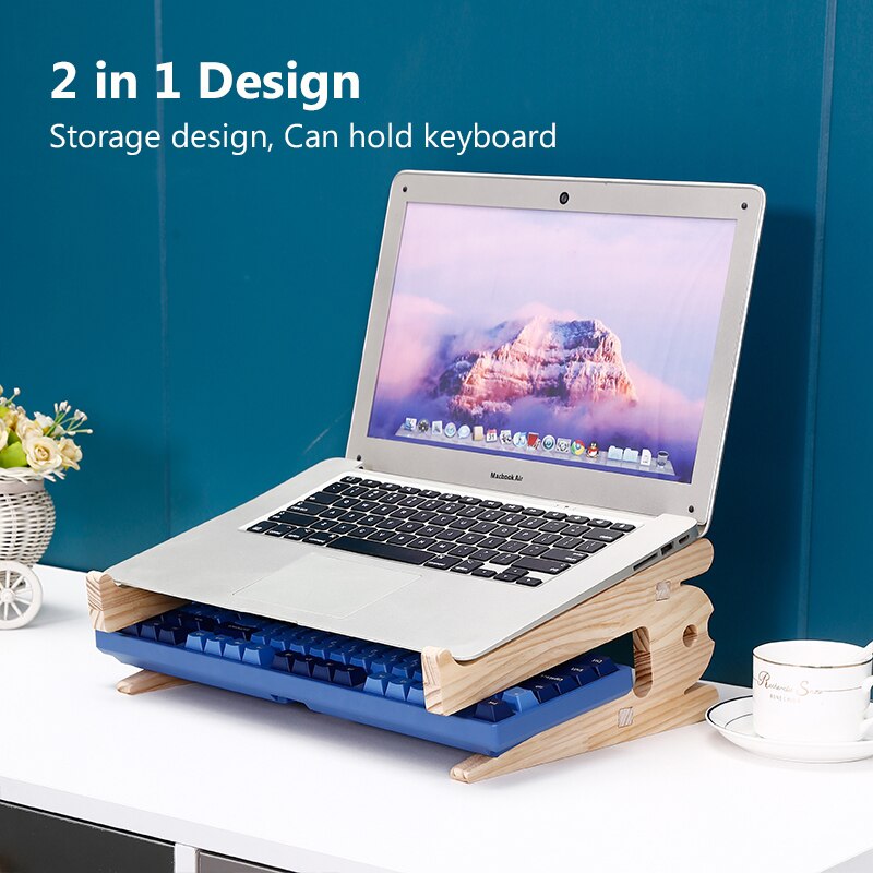 Holz Laptop Stand Kühlung Halterung Für Macbook IPad Tablette Unterstützung Notizbuch Stand Abnehmbare Holz Montieren Vertikale Laptop Halfter