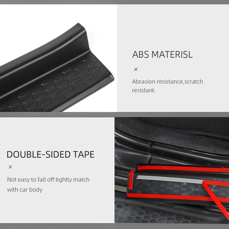 Front Entry Guards Door Sill Plate Protectors for Jeep Wrangler JL + for Jeep Gladiator JT + ABS Door Threshold Bar Stri
