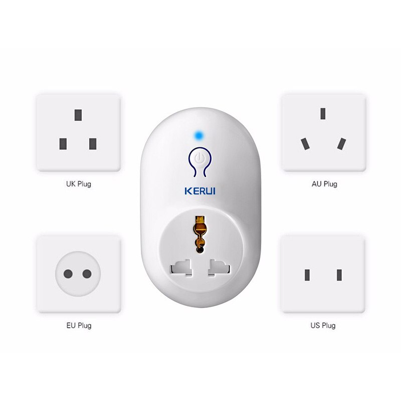 KERUI S71 Wireless Smart Socket Home Security Alarm System Remote Standard Smart Switch Socket 433MHz For KERUI Alarm System