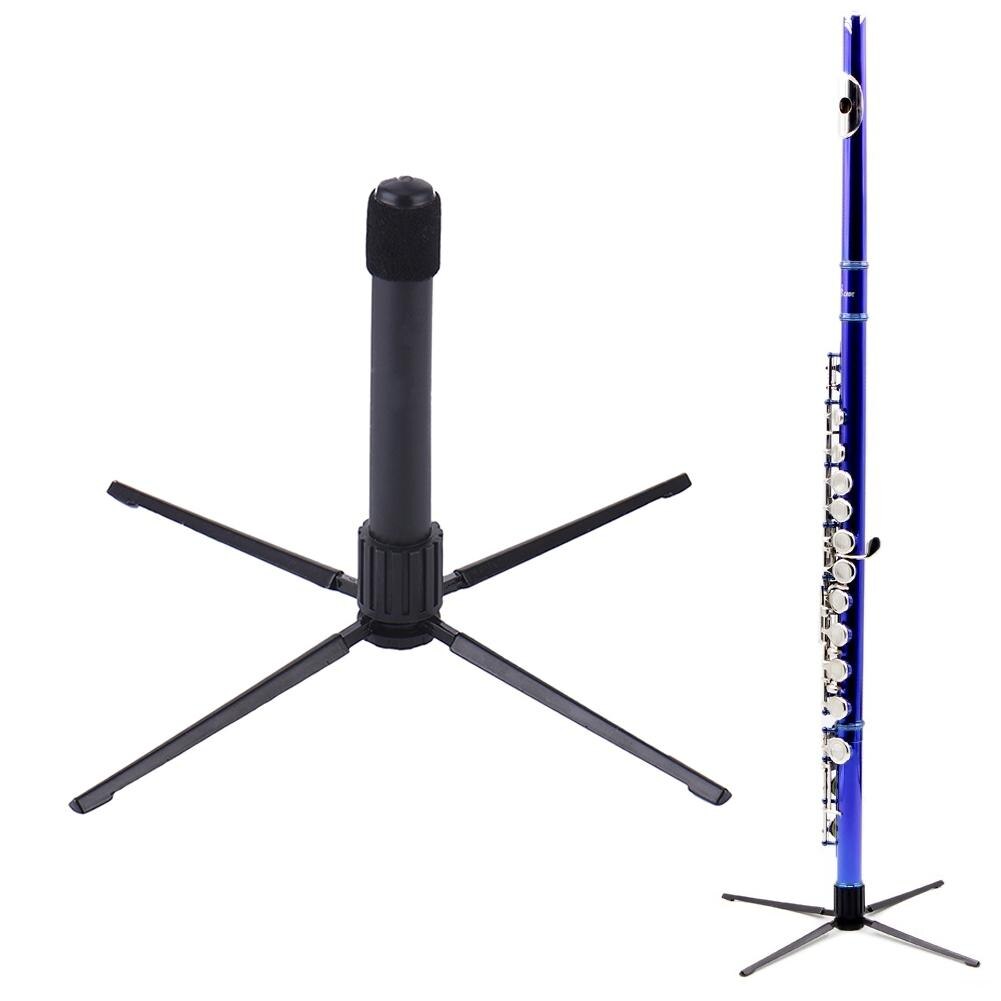 Fluit Quadripod Klarinet Stand Rest Holder Metalen Poot Base Opvouwbare Mount Voor Fluit Klarinet Muziekinstrument Voor Kinderen