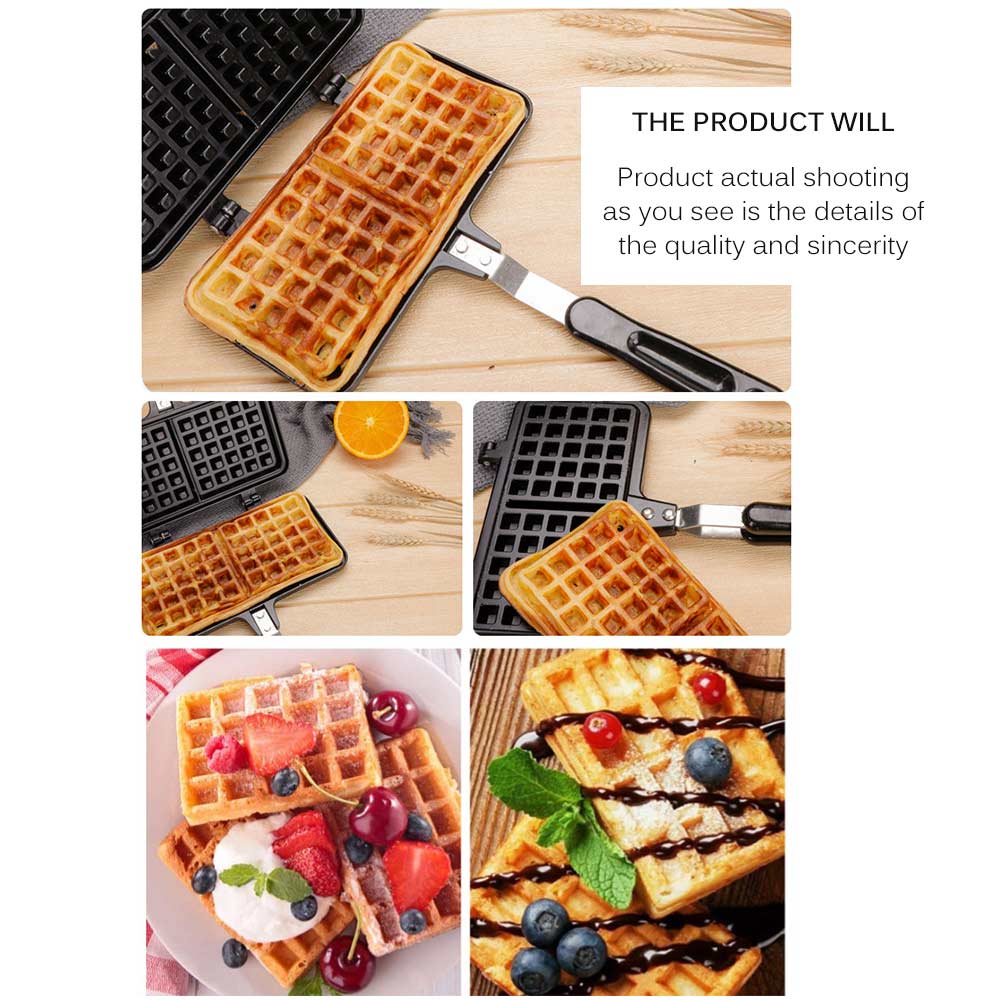 2 Model Waffle Maker Heart Shaped DIY Waffle Maker Waffle Cake Mold Baking Tray Household Baking Accessories Gas Pancake Maker