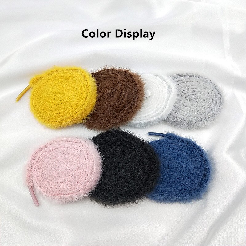 80 Cm/140 Cm Lengte 1 Cm Breedte Harige Oppervlak Schoenveters Vrouwen Mannen Zwart Geel Kleurrijke Lederen Sport Casual schoenen Veters